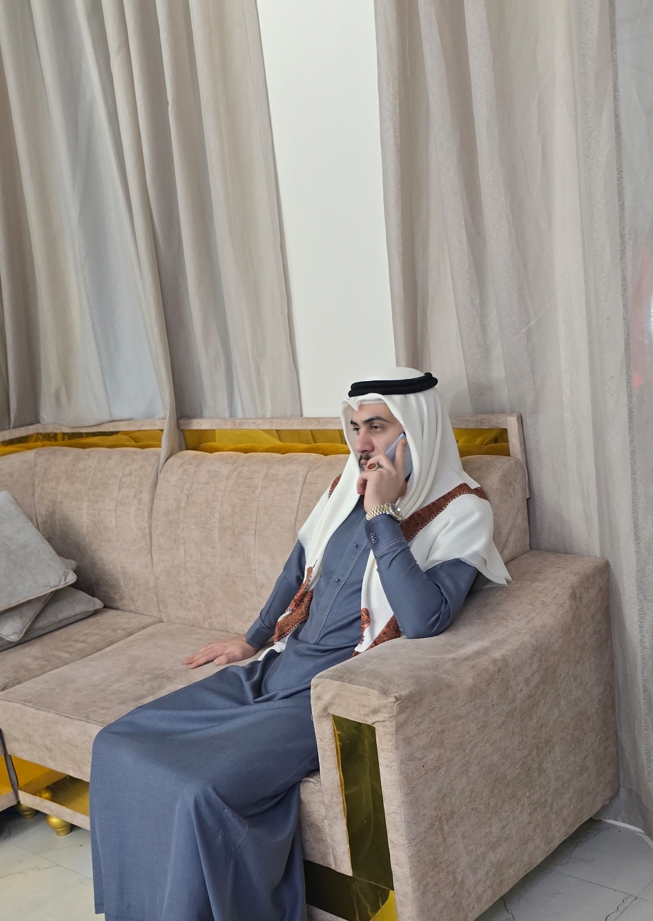 Maher in a traditional look